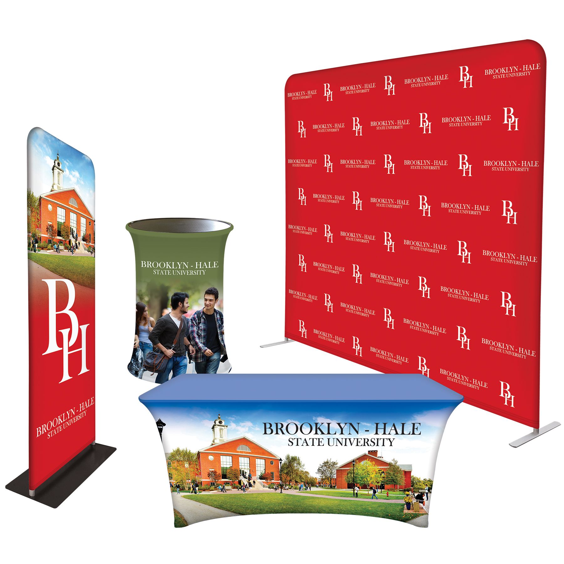 Trade Show Booth Display - Sleek Starter Package - Banners, Displays, Table Covers